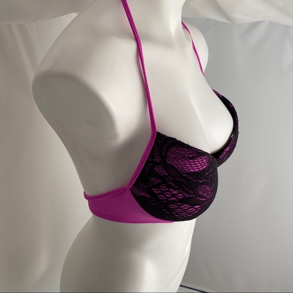 Victoria’s Secret PINK purple and black bikini top M - Picture 2 of 9